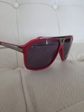 Louis Vuitton Evidence Millionaire Sunglasses Rare - Red and Silver